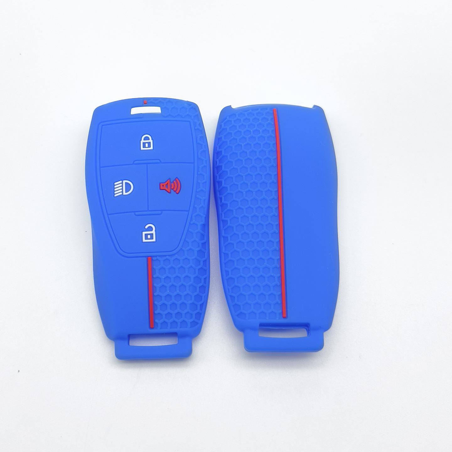 

Silicone Protective Key Cover for Beijing BJ40, BJ30, F40, EU5plus, BJ80, X7 синій