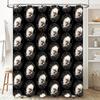Vintage Skull Shower Curtain Gothic Halloween Decor Spooky Bathroom Set Van Gogh Art Tapestry Backdrop Wall Hanging Home Decor
