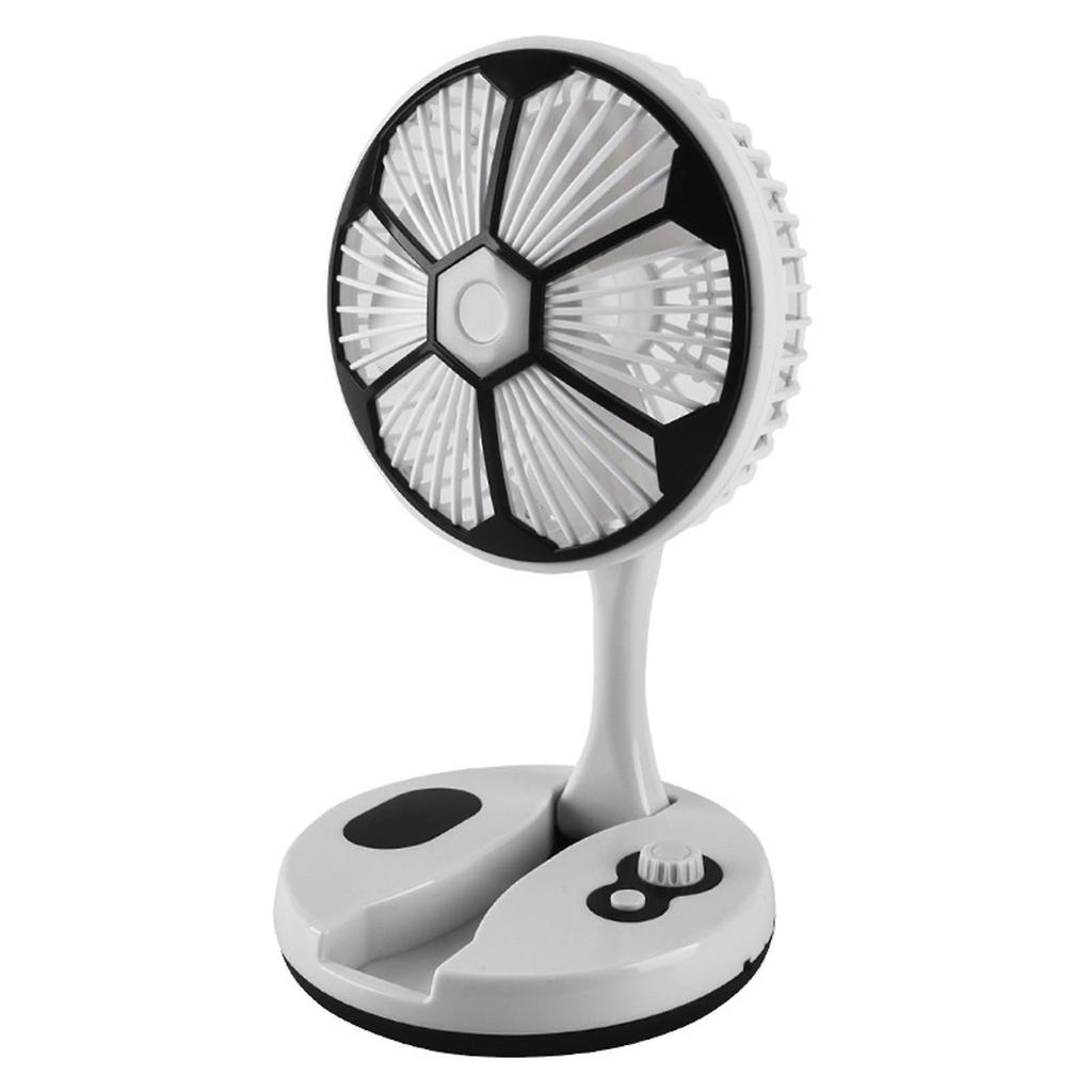 Foldable Desk Fan 3 Speeds Adjustment Quiet Air Cooling Fan with Night Light