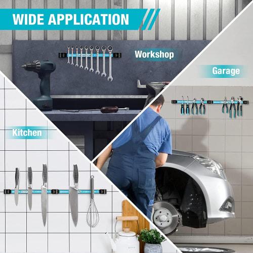 Strong Magnetic Tool Holder, Magnetic Tool Bar, Pack of 3, Wall-Mounted, Tool Holder, Organizer, Factory Use, Magnetic Adsorption