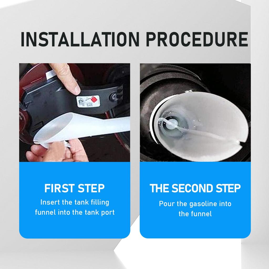 Civwesi 2pcs Ford Fuel Filler Funnel 6.9" X 0.8" X 1.7" Plastic Waterproof Oilproof