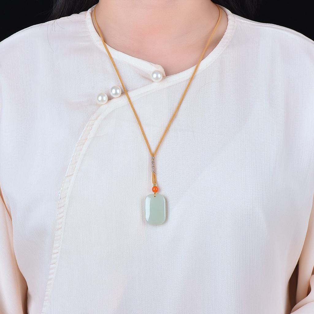 Xinjiang Hotan Jade Safe and Sound Pendant for Men Jade pendant Jade pendant Birthday gift recommendation with certificate