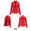 2024 Women's Exclusive PU Leather Motorcycle Jacket - Thin Short Design for Spring and Autumn