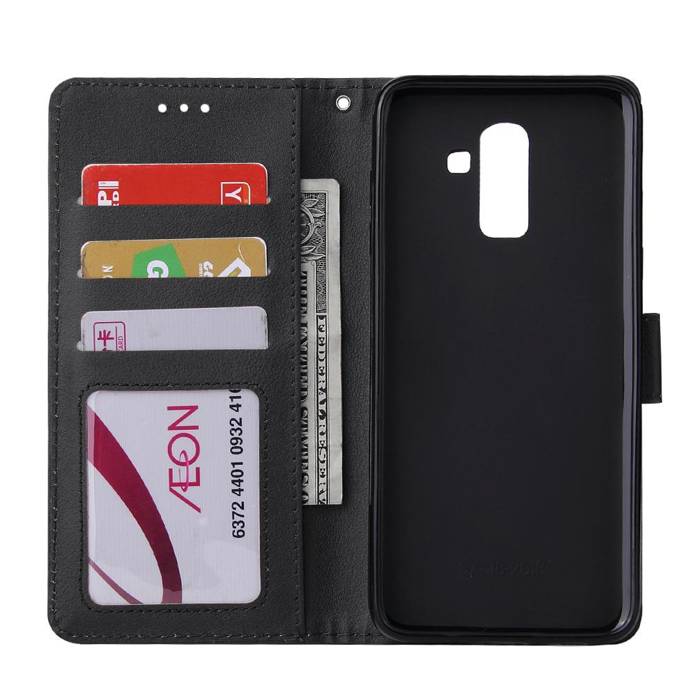 For Samsung Galaxy J8 2018 Leather Case On for Samsung J 8 J8 2018 J810F Cover Classic Style Flip Wallet Phone Cases Women Men
