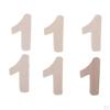 60 Pieces Natural Wood 0-9 Arabic Number Embellishment with for Kids Educational Toys Games