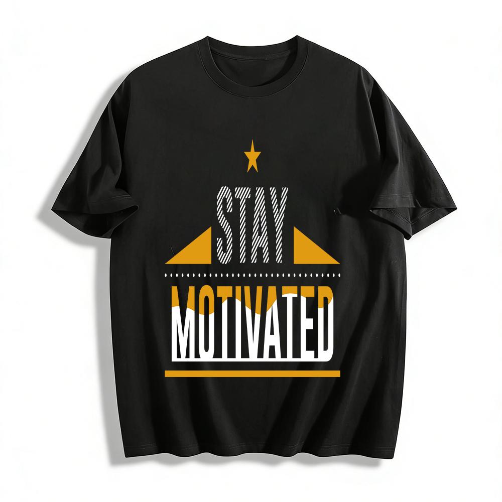 Vintage Star Letter Print Casual Crew Neck T-Shirt Pure cotton T-shirt XXS