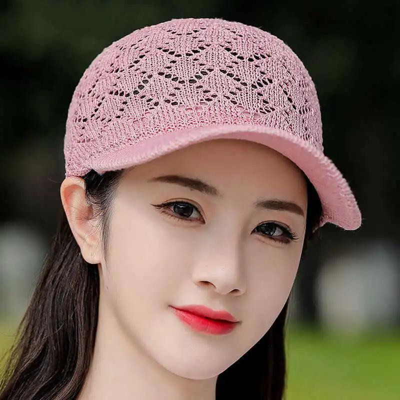 WTEMPO Women's Casual Elegant Versatile Wide Brim Baseball Caps Solid Color Breathable Spring Summer Sun Hats