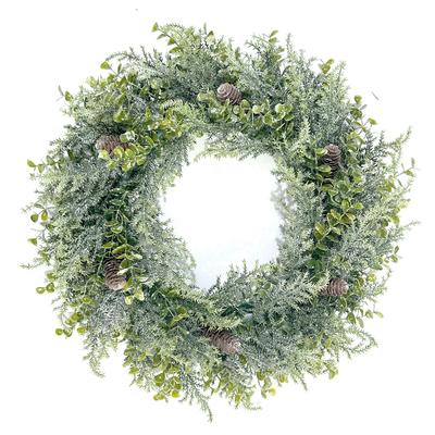 Christmas Decoration Wreath Diy Wedding Decoration Set Eucalyptus Pine Cone Simulation Plant Wreath Door Decoration