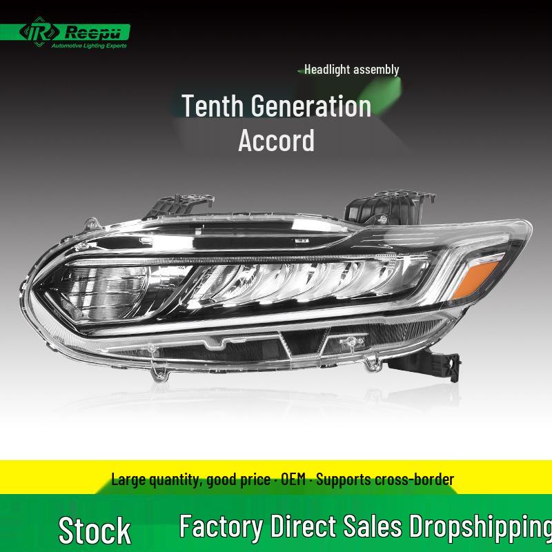 

Headlight Assembly for 2019-2022 Honda Accord, Tenth Gen, US Version, Low Trim Left Driver Side Single