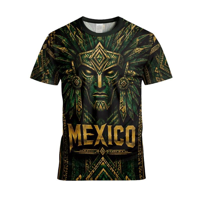 Maglia da Calcio Messico da Uomo, Maglia da Calcio Leggera e Traspirante, Maglia da Tifoso Messicano per Sport e Tempo Libero