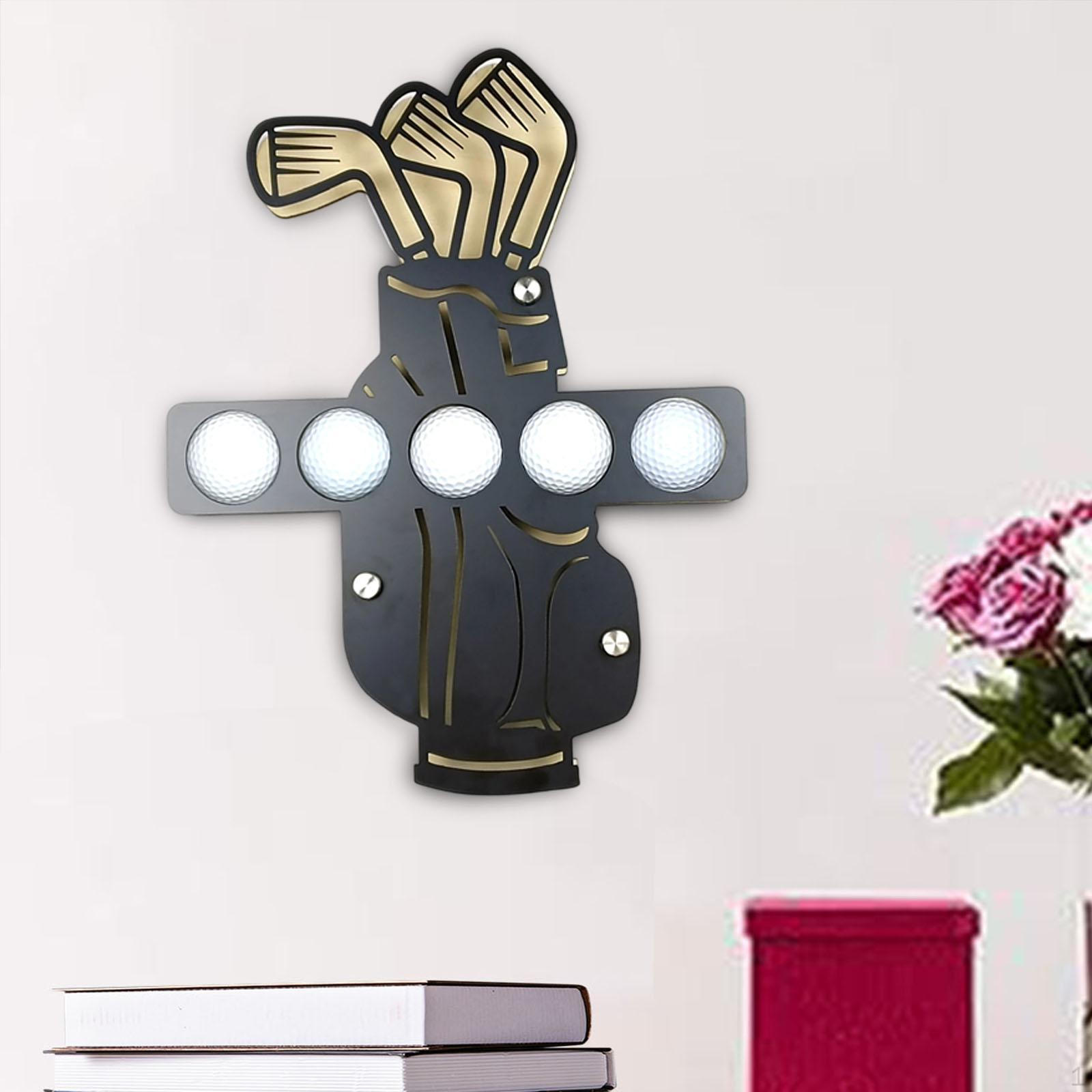 

Golf Ball Display Holder Storage Rack,Hanging,Wall Art Decor,Metal Silhouette,Golfer Gift,Ball