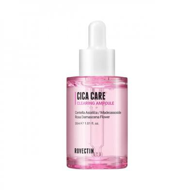 Rovectin Cica Care Ampolla Limpiadora 30ml/Para Cuidado Calmante y Sensible para Acné, Imperfecciones, Enrojecimiento con Calamina, Centella Asiática y Rosa Damascena