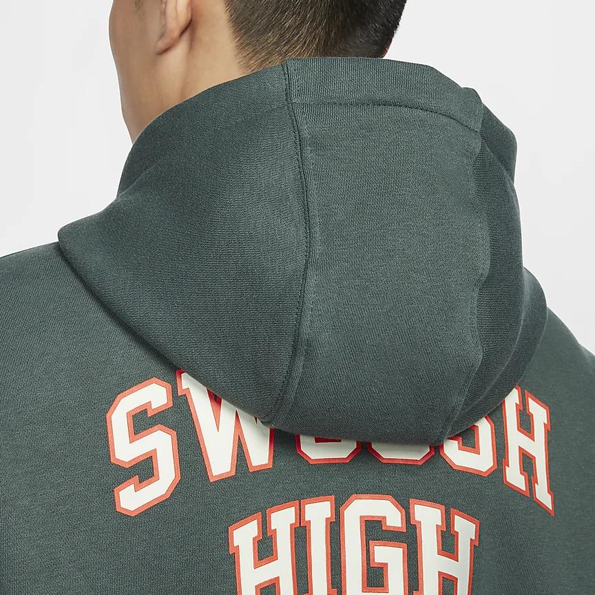 Nike Sportswear Club Comfortable Soft Fleece Pullover Hoodie Men hoodies Green HQ4952-338