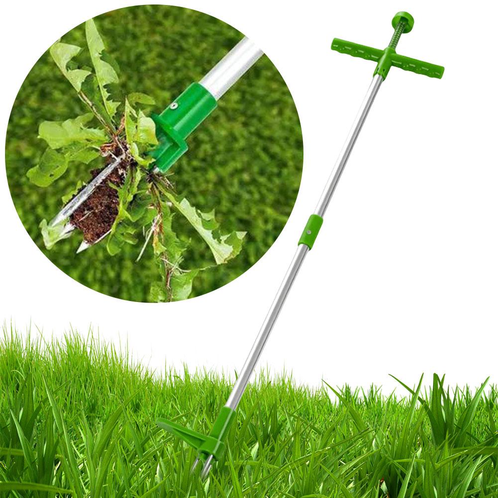 Stand Up Weeder Root Removal Tool with 3 Claws & Foot Pedal Garden Manual Weeder Handheld Weed Puller for Outdoor Yard Grass