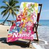 Custom Name Personalized Sailor Moon Print Beach Towel, for Trip Camping Beach Party Home Decor, Birthday Gift for Family & Friends