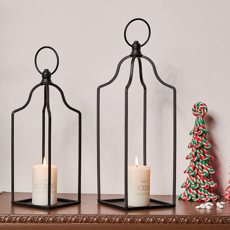 

Креативный железный подсвечник с орнаментом, скандинавский простой подсвечник, квадратный ручной подсвечник