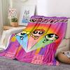 1pc Powerpuff Girls Blanket Lightweight Flannel Throw For Sofa, Bed, Travel, Camping, Livingroom, Office, Couch, Chair, And Bed