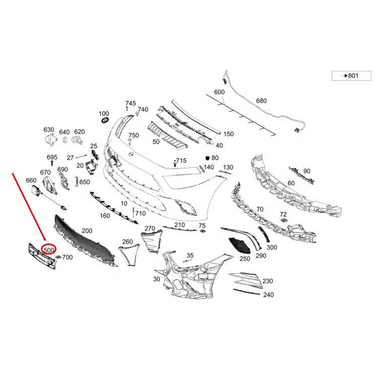 Передний номерной знак для Mercedes-Benz W257 (2022-2023 гг.) RAMBO