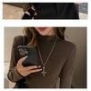 Women S Slim Fit Long Sleeve Turtleneck Base Top Versatile Casual Outerwear