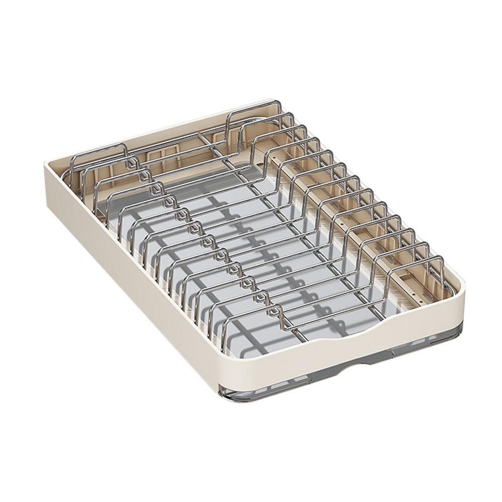Pull Out Drawers For Cabinets Metal Slide Out Dish And Bowl Drying Rack Drawer Organizer For Kitchen Bathroom Living Room Pantry
