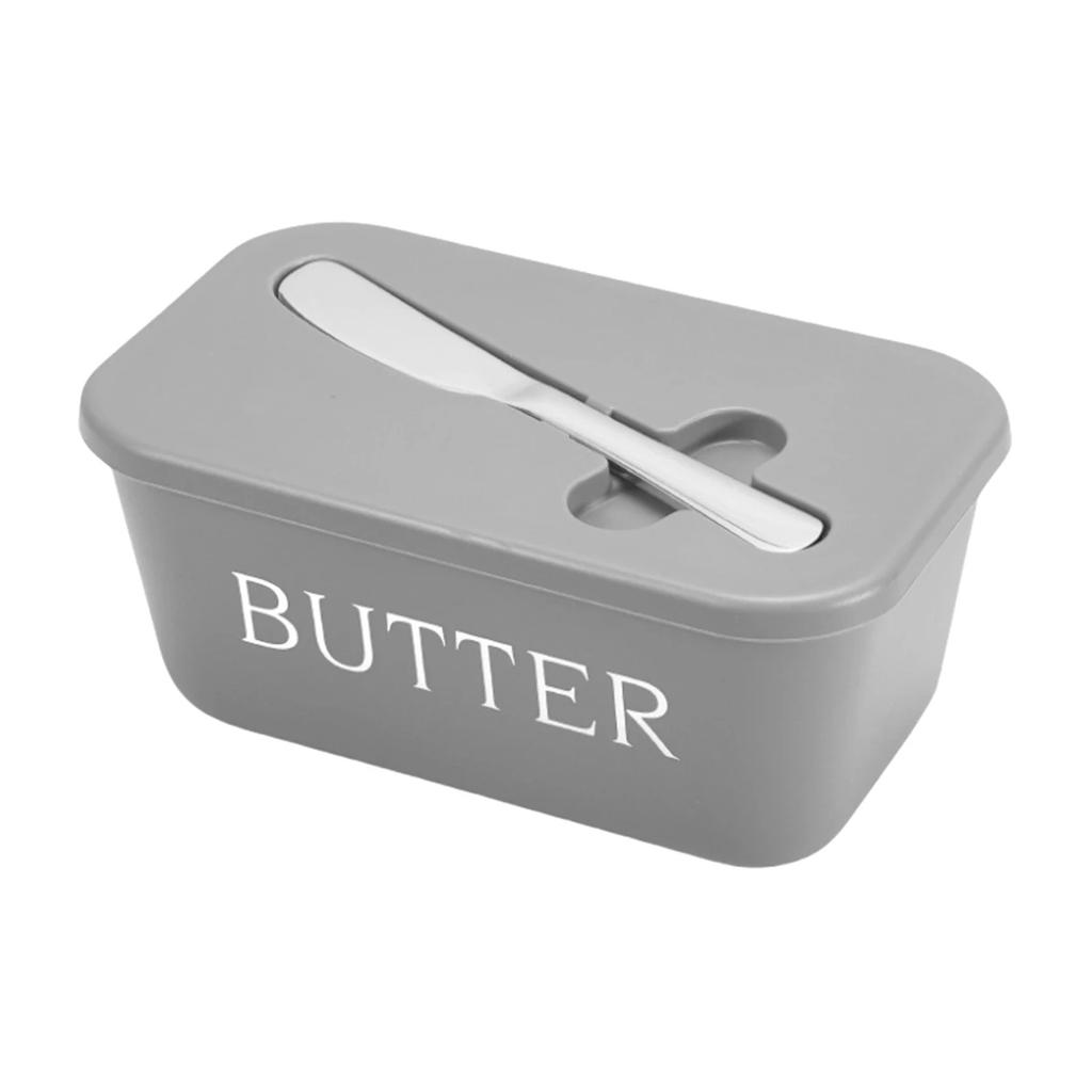 Butter Container Box With Knife Simple Restaurant Sealed Storage Box Cheese Box With Knife Butter Slicer Butter Dish Tableware