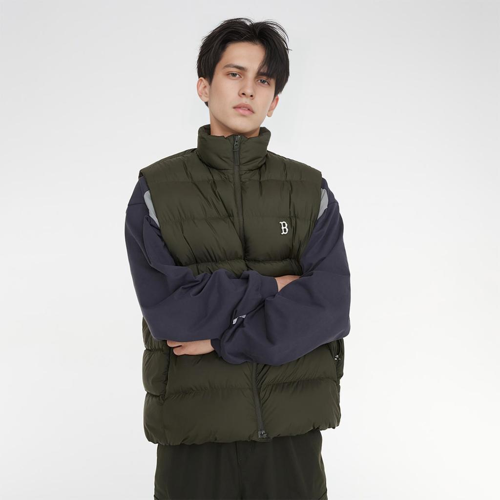 New MLB Boston Red Sox Down Vest Unisex Olive 3ADVB0336-43KAD