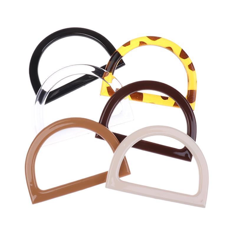 2Pcs D Shape Bag Handles Diy Replacement Handbag Tote Handles Decorative Bag Handles Purse Crochet Bags Making Supplies