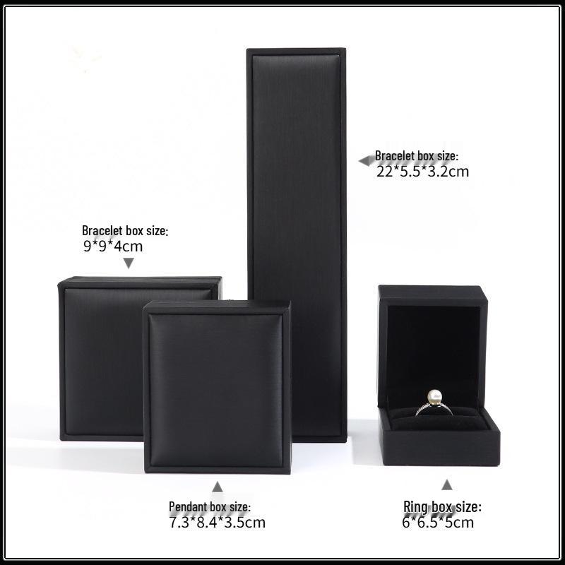 PU Brushed Jewelry Box: Elegant Packaging for Rings, Bracelets, and Necklaces