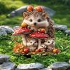 Cartoon Hedgehog Garden Stake Decoration, 2D Acrylic Animal Yard Sign, Outdoor Courtyard Lawn Pathway Animal Shape Ornament