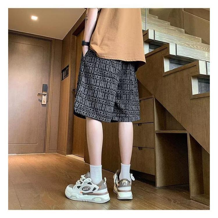 Potištěné šortky pro muže Letní Americký styl High Street šortky Rychleschnoucí Ležérní Sportovní Pětinové kalhoty