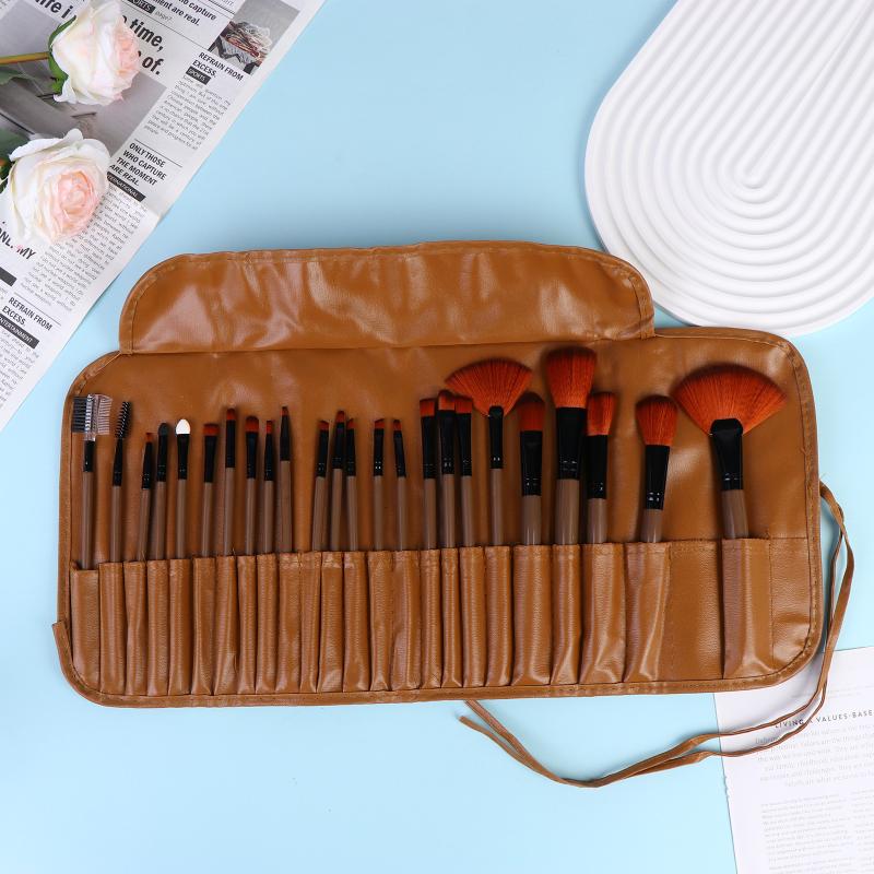 24Pcs Makeup Brush Sets Professional Cosmetics Brushes Eyebrow Powder Foundation Shadows Pinceaux Make Up Tools With Storage Bag