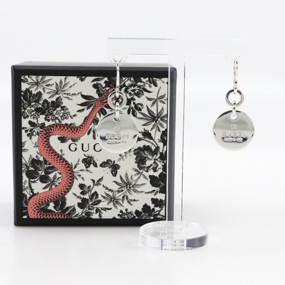 GUCCI trademark Piercing Logo round Silver925 12.1g Women Used