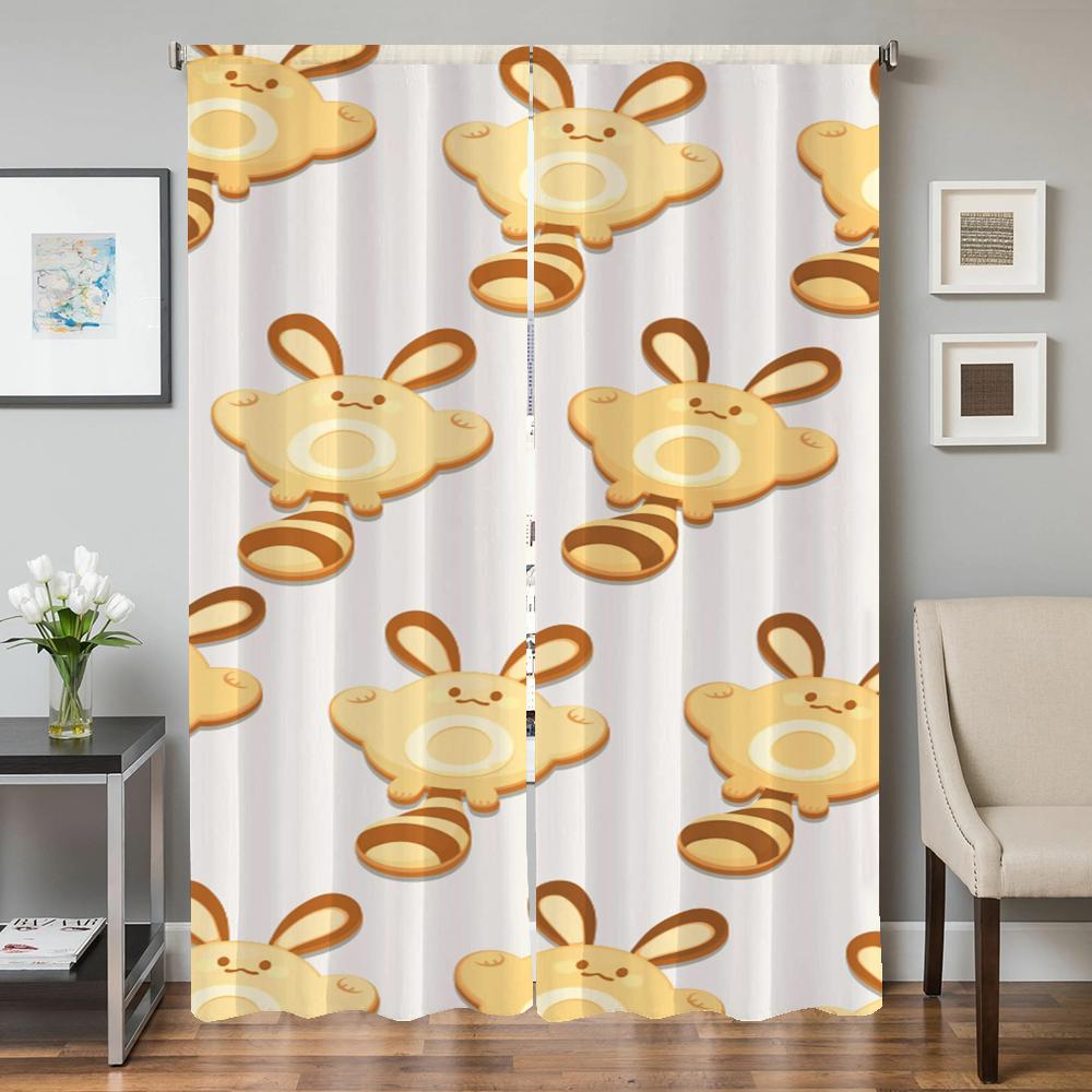 Home Interior Kitchen Curtains for Living Room 2 Pieces Blackout Curtains Door Curtain P-pokemon-n Bedroom Decoration Partition