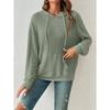2025 autumn and winter new knitted warm casual all-match women's hooded sweater with pockets 8803