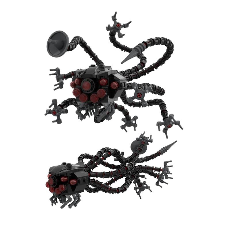 Spot Assembled Building Blocks MOC-91374 33880 33965 129026 Puzzle Toys, Classic Science Fiction Movies, Monsters, Octopuses