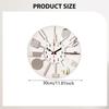 Acrylic Kitchen Wall Clock with Decorative Utensils, Silent Mechanism And Easy-to-Read Numbers,