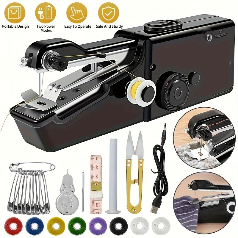 Mini Přenosný Ruční Šicí Stroj Napájený USB Bezdrátový Provoz S Cestovním DIY Příslušenstvím Odolný Bezpečný Rychlé Domácí Opravy