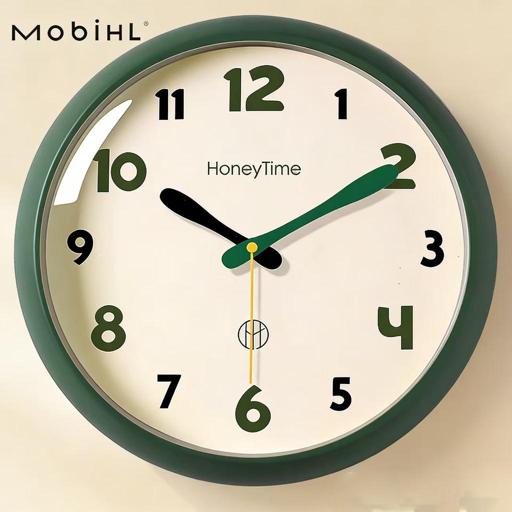 2026 New Modern Minimalist Stylish Wall Clock, Silent Hanging Clock for Home Living Room Bedroom, Punch-Free Wall Mount Clock