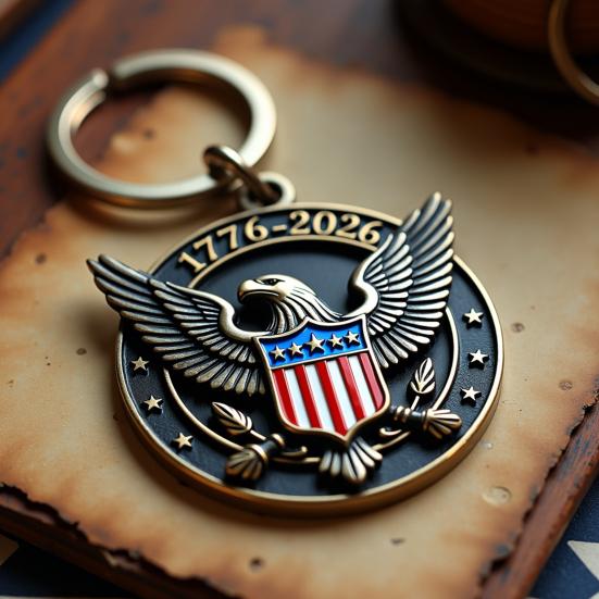 Świętuj 250 lat Amerykańskiej Dumy Brelok w kształcie sowy Flaga USA