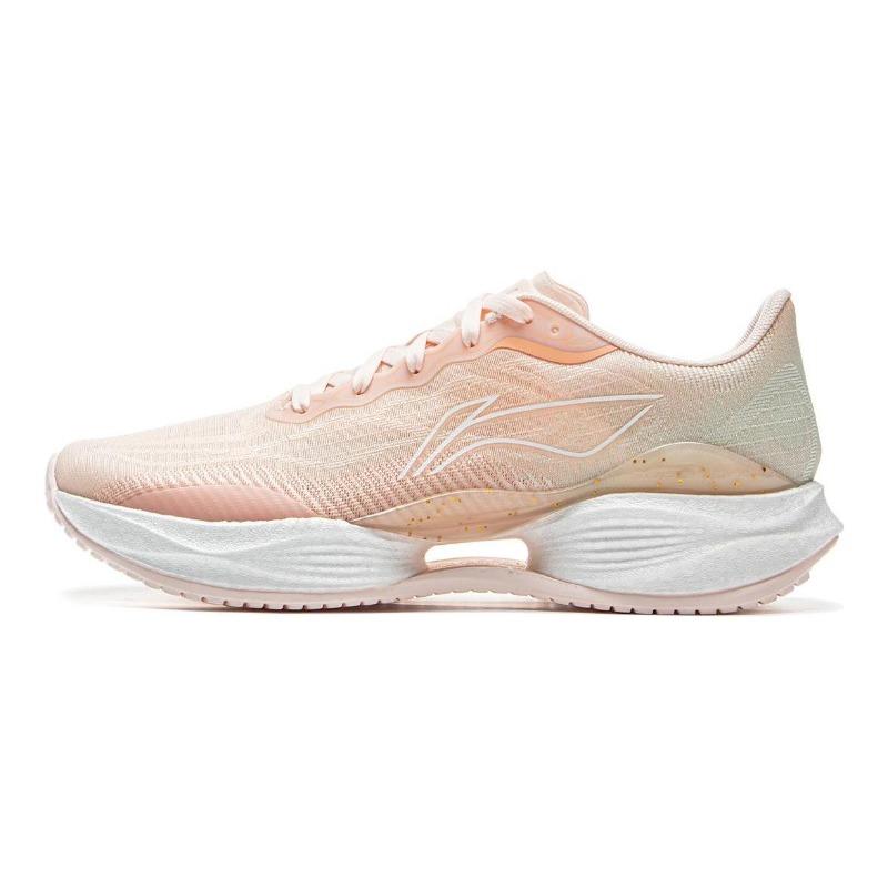 Li-Ning YOUNG Youth Low Top Running Shoes Pale Tangerine Ice Green YKFV120-4 35