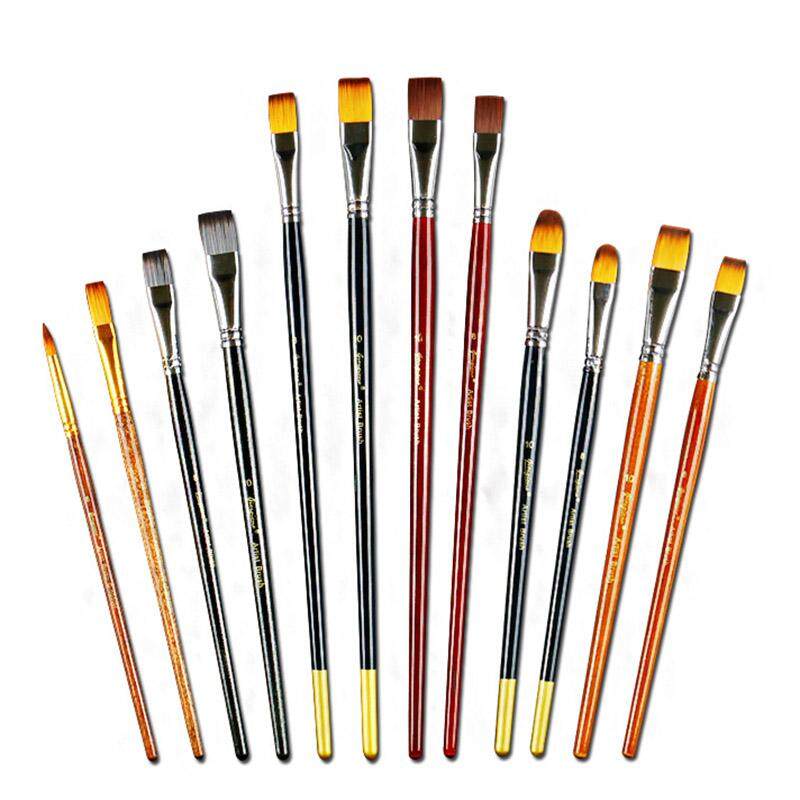 

JOWOART Акварельная кисть для гуаши, нейлоновые волосы, короткий стержень, 6 шт., акрил, художественная живопись, набор ручек, студенческие принадлежности для рисования, кисть для рисования