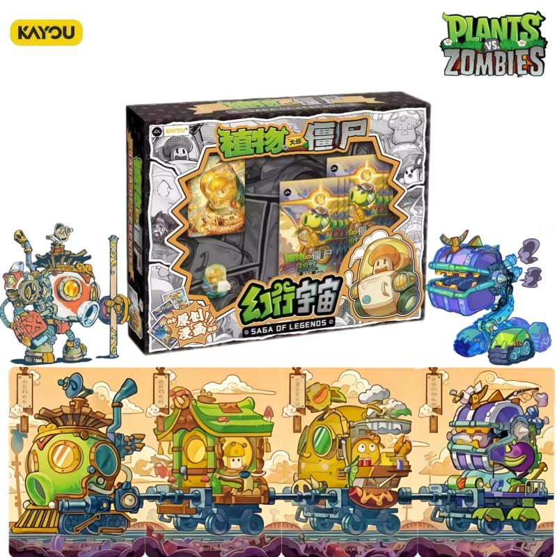 Official Genuine New Plants Vs. Zombies Fantasy Universe Combo Set Rubber Man Collectible Cards Anime Merchandise Gifts