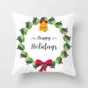 Merry Christmas Printed White Putetrekk Christmas Style Putetrekk Hjem Sofa Dekor Putetrekk