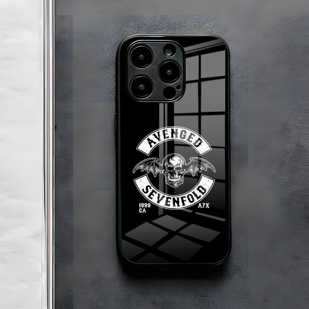 A-Avenged Sevenfold Phone Case For IPhone 17 Air 16 E Pro Max 15 14 13 Mini 12 Pro 11 Max Plus Black Glass Cover