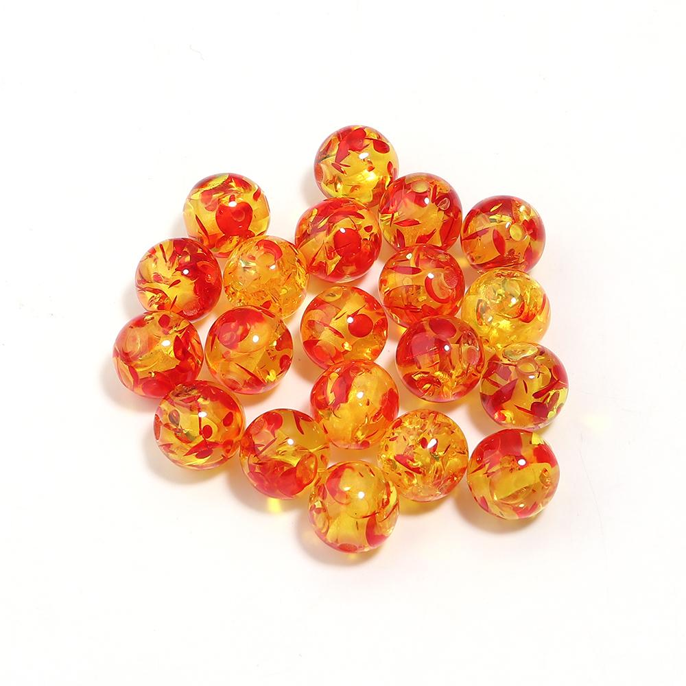 5-30pcs Imitation Amber Beads Round Loose Spaced Acrylic Beads For DIY Crafts Charms Bracelet Necklace Accessory 8/10/12/16/20mm