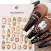 Nail Art Relief Sticker Retro Style Gold Watch Watch Necklace Nail Art Adhesive Sticker