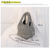 New Handmade Rhinestone Bucket Evening Bag Women Chain Crossbody Top Handle Vest Purse For Wedding Banquet Party