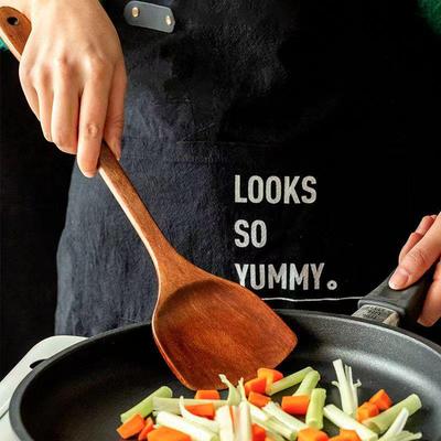 Set di Utensili in Legno Antiaderente: Cucchiaio e Pala per Cucinare
