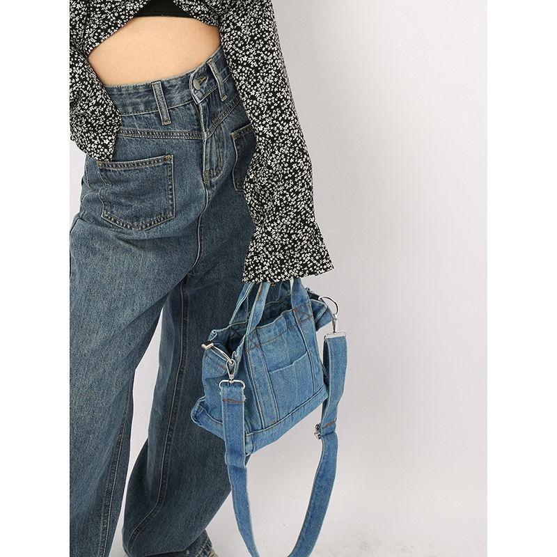 IELGY Denim Handbags High-end Design Sense Niche All-match Crossbody Shoulder Bag