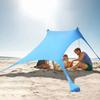 1Pc 5Section 1.6/2M Aluminum Alloy Adjustable Shelter Awning Support Pole Foldable Beach Canopy Tent Pole Shelter Tarp Pole